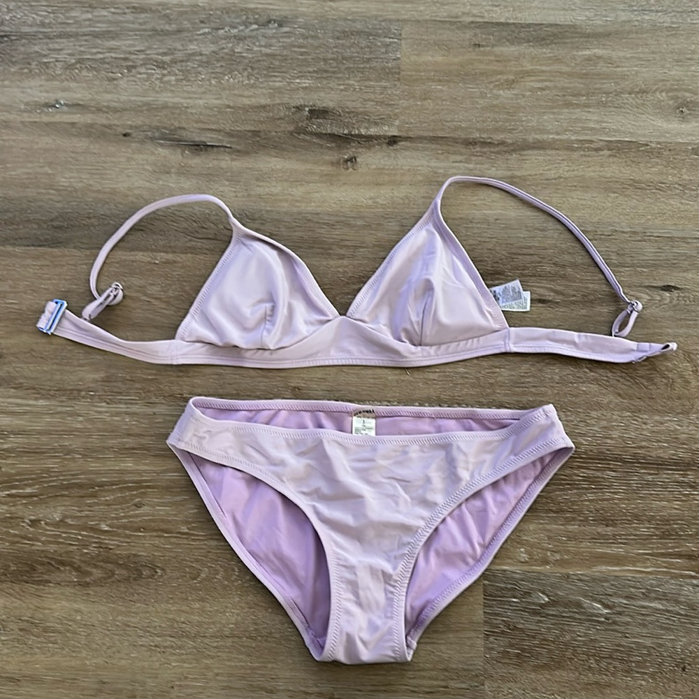 NWOT womens adjustable small old navy lavender / lilac bathing suit